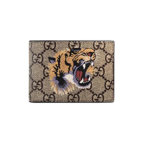 gucci tiger embroidered wallet|brand new Gucci tiger wallet.